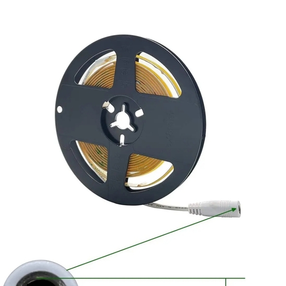 KQO FCOB LED Strip Lights (Warm White 3000K Dc24V),90Ra 8Mm Width 9.84FT / 3M - Picture 3 of 14